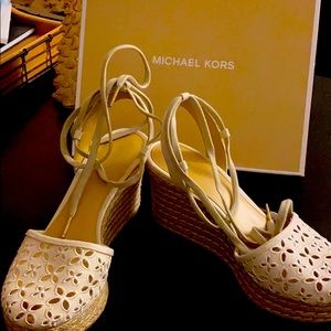 Michael Kors closed toe wedge Canvas 8